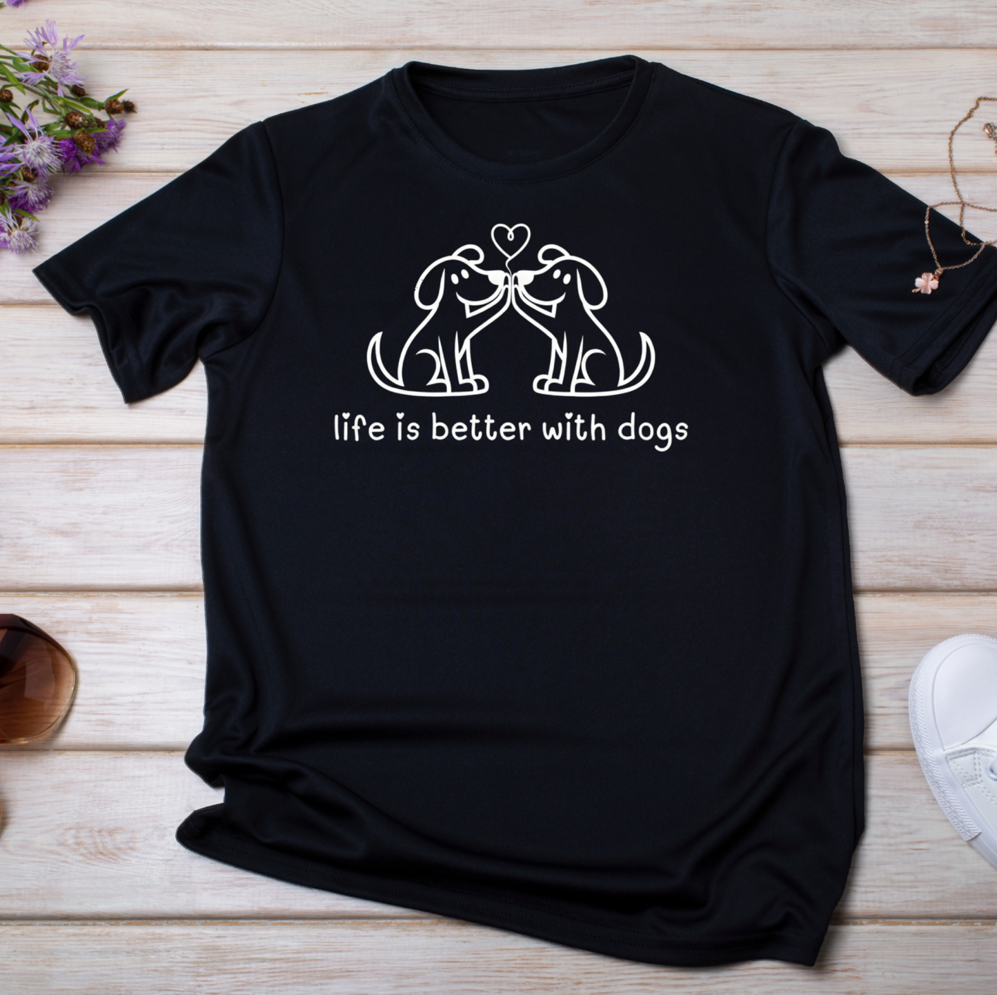 "Life is Better With Dogs" Women's Everyday Tee